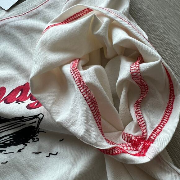 J Crew Bon Voyage Broken In Tee Womens Medium - Picture 7 of 10